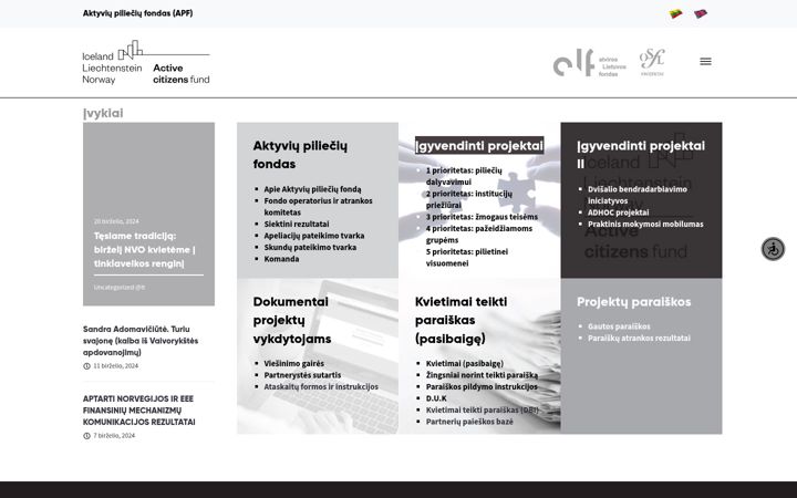Screenshot of apf.lt