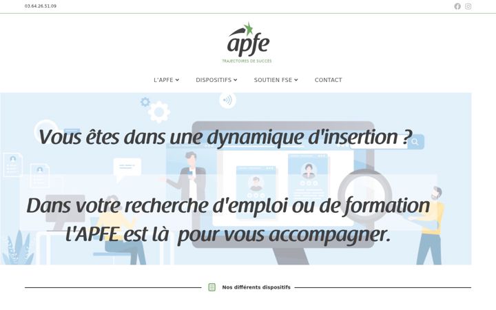 Posnetek zaslona apfe.fr