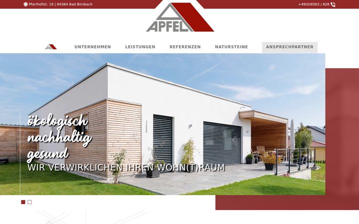 Screenshot of apfel-bau.de