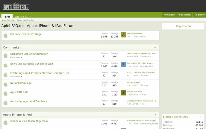 Screenshot of apfel-faq.de
