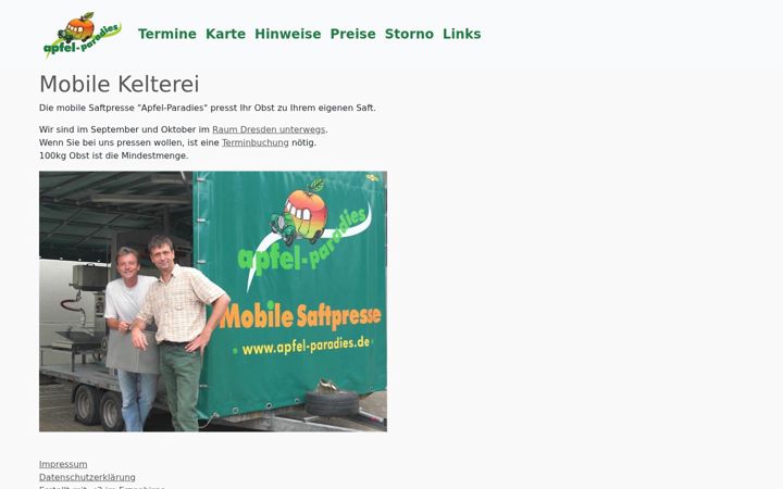 Screenshot of apfel-paradies.de