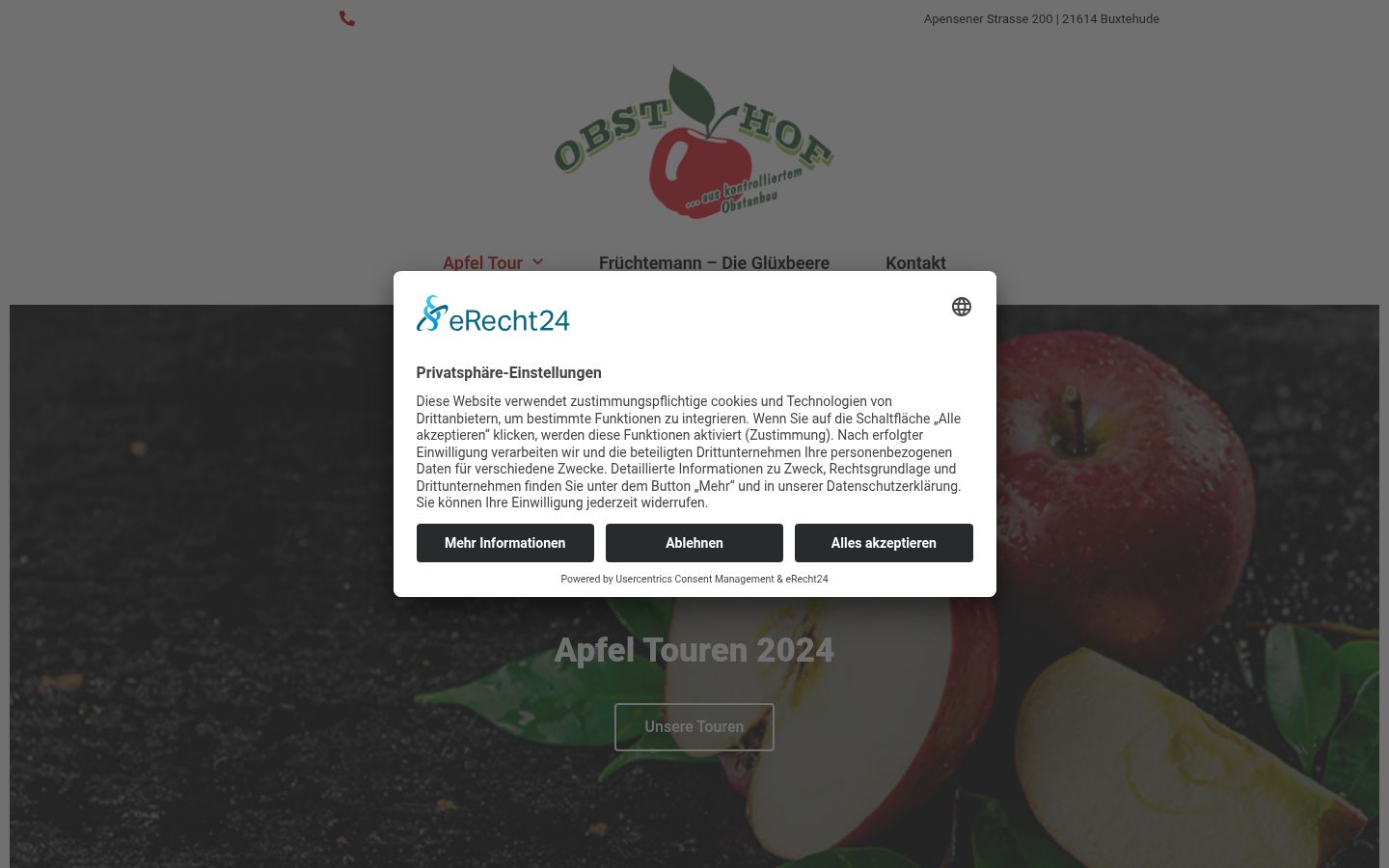 Screenshot tal-banner tal-kunsens muri qabel kwalunkwe interazzjoni
