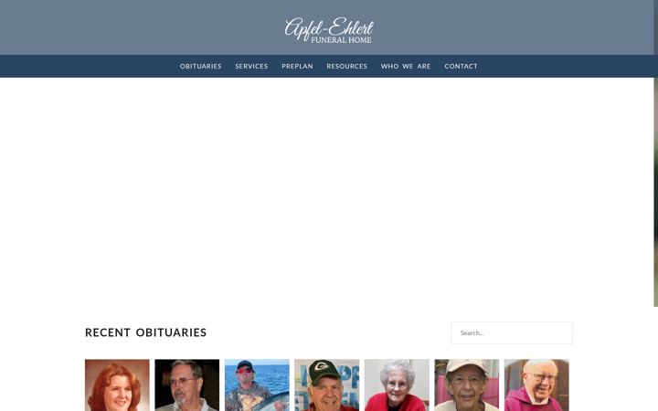 Screenshot of apfelfuneral.com