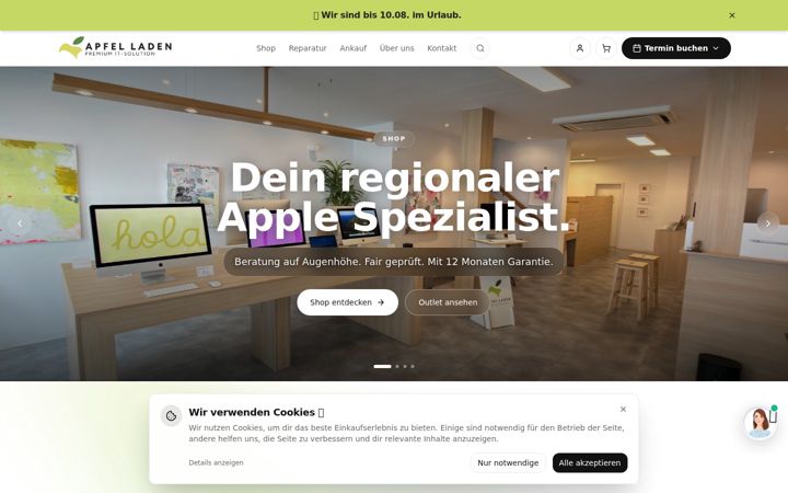 Screenshot di apfelladen.de
