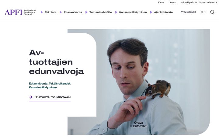 Screenshot of apfi.fi