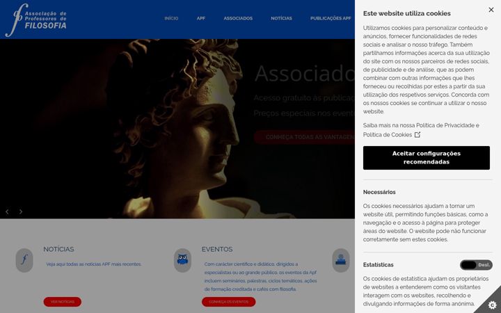 Screenshot of apfilosofia.org