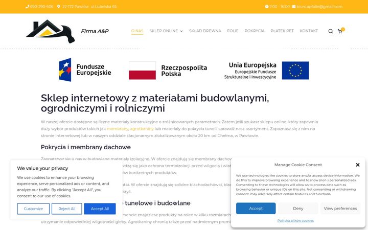 Skærmbillede af apfolie.eu
