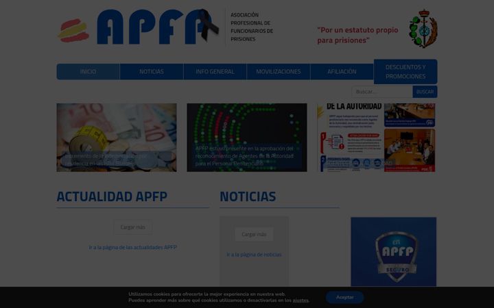Skærmbillede af apfp.es