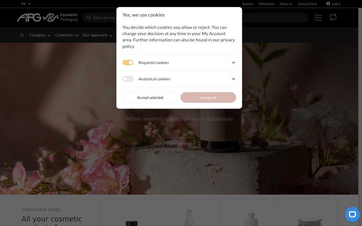Screenshot of apg-cosmetics.eu