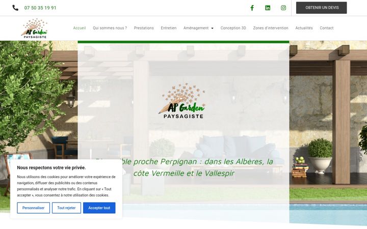 Screenshot ta' apgarden.fr