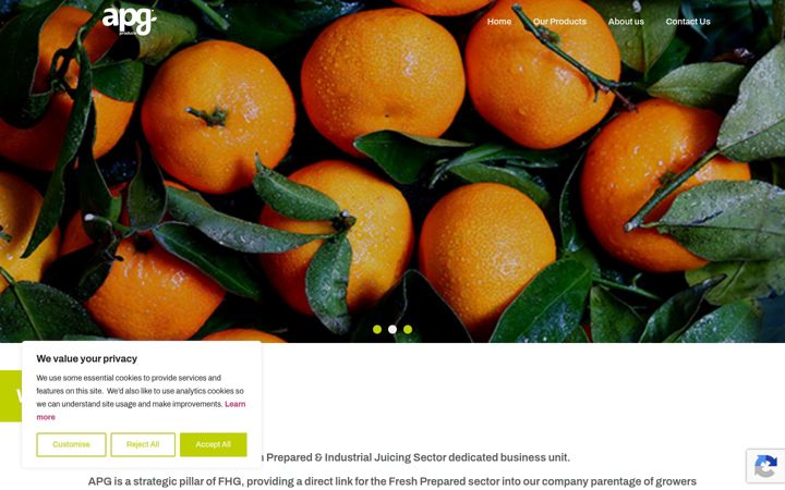 Ekrānuzņēmums no apgproduceltd.com