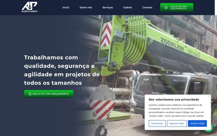 Screenshot of apguindastes.com.br