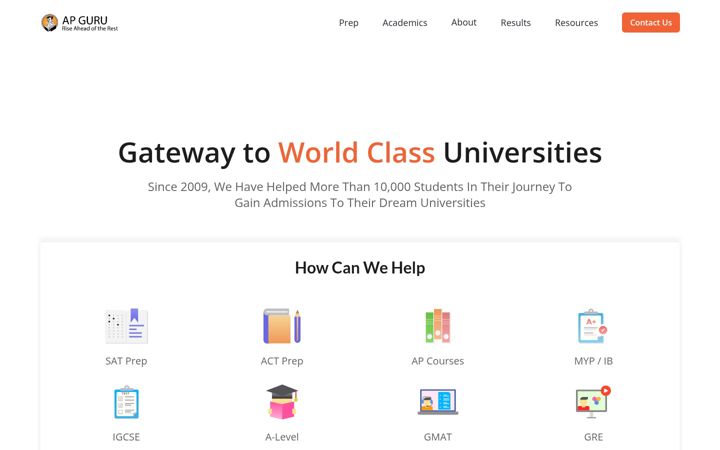 Screenshot of apguru.com