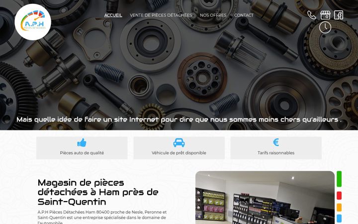 Skærmbillede af aph-pieces-detachees-ham.fr