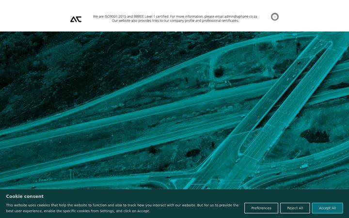 Screenshot of aphane.co.za