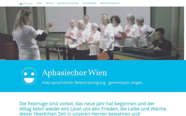 Screenshot of aphasiechor.at