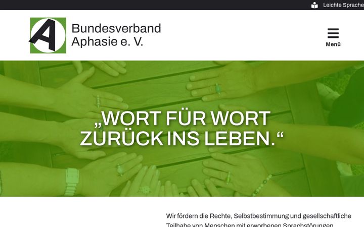 Screenshot of aphasiker.de