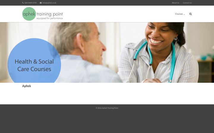 Screenshot of aphek.co.uk