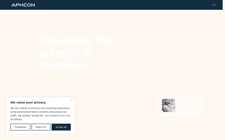 Screenshot of apheon.com