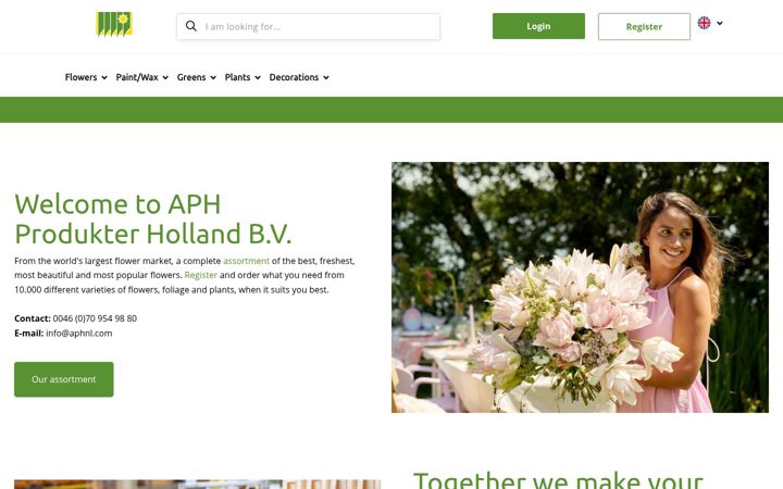 Screenshot of aphnl.com