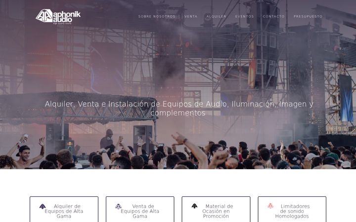 Screenshot of aphonikaudio.com