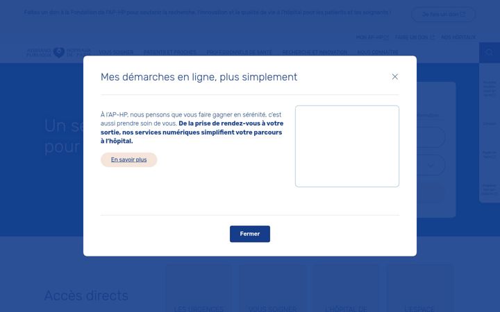 Zrzut ekranu aphp.fr