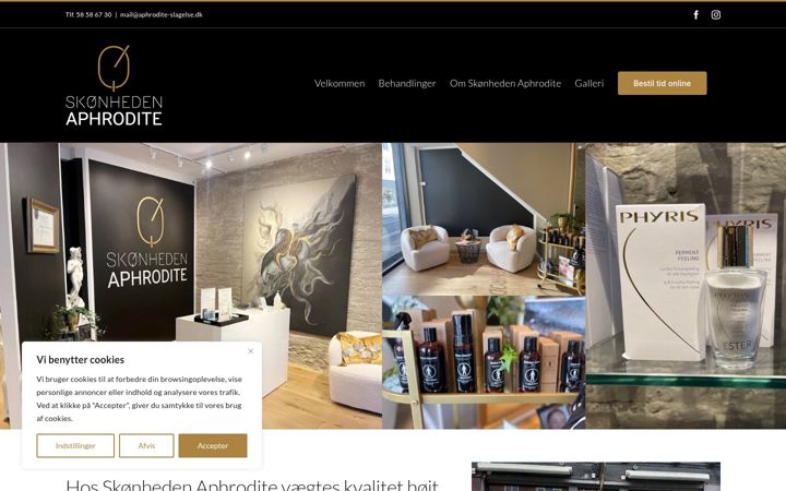 Screenshot of aphrodite-slagelse.dk