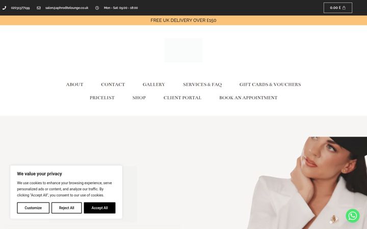 Képernyőkép: aphroditelounge.co.uk