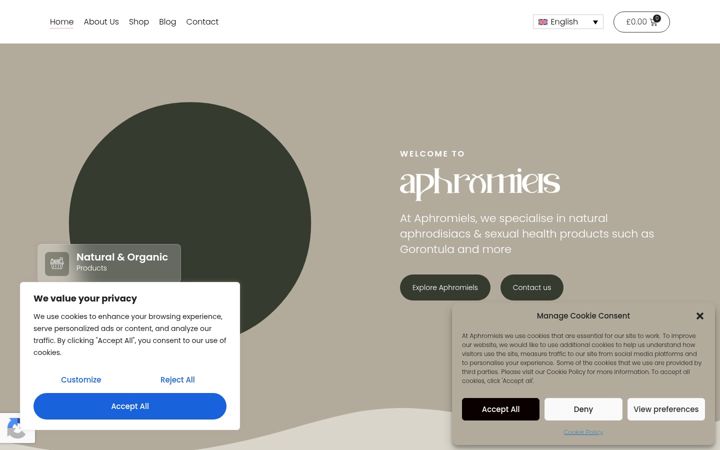 Ekrānuzņēmums no aphromiels.com