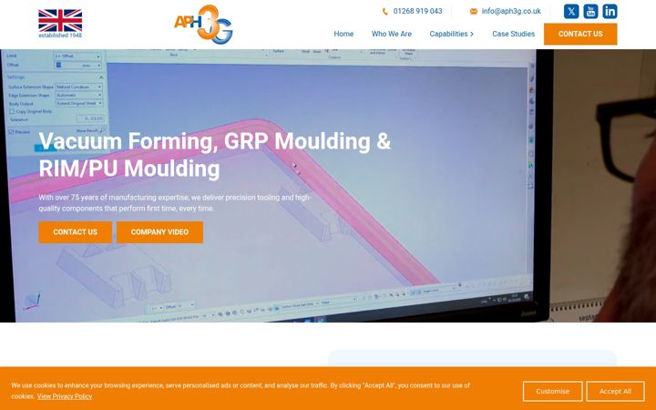 Screenshot of aphweb.co.uk
