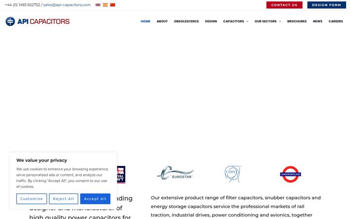 Ekrānuzņēmums no api-capacitors.com