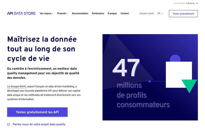 Ekrānuzņēmums no api-datastore.com