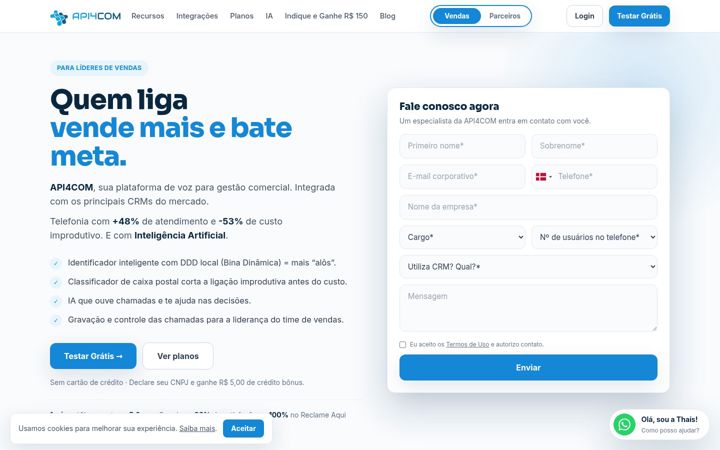 Skærmbillede af api4com.com