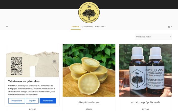 Captura de pantalla de apiariodafloresta.com.br