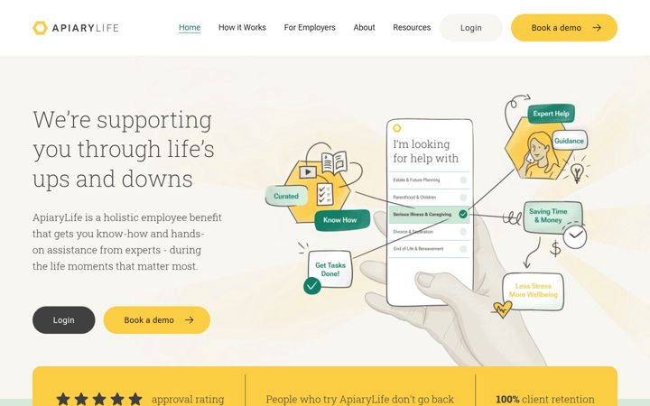 Screenshot of apiary.life