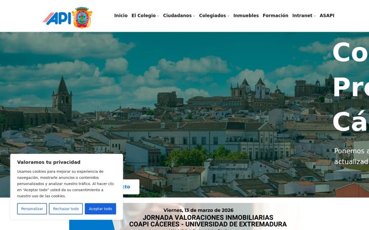 Screenshot of apicaceres.com