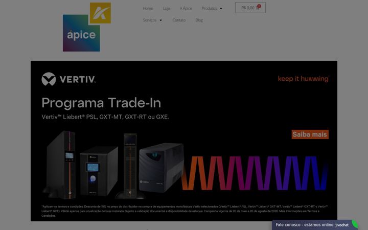 Screenshot di apicesistemasdeenergia.com.br