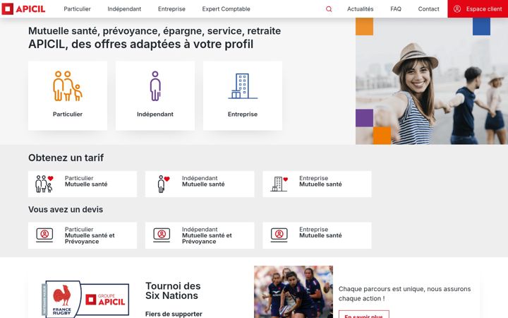 Screenshot of apicil.com