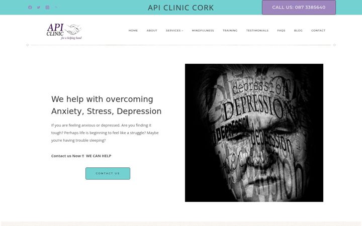 Screenshot of apiclinics.com