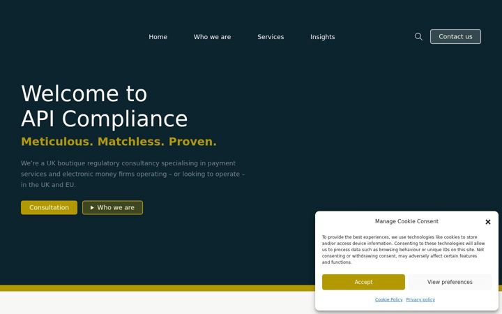 Screenshot of apicompliance.co.uk