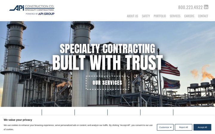 Screenshot of apiconst.com