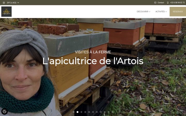 Screenshot of apicultrice-artois.fr