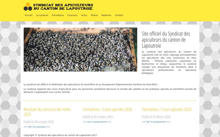 Screenshot of apiculture-lapoutroie.com