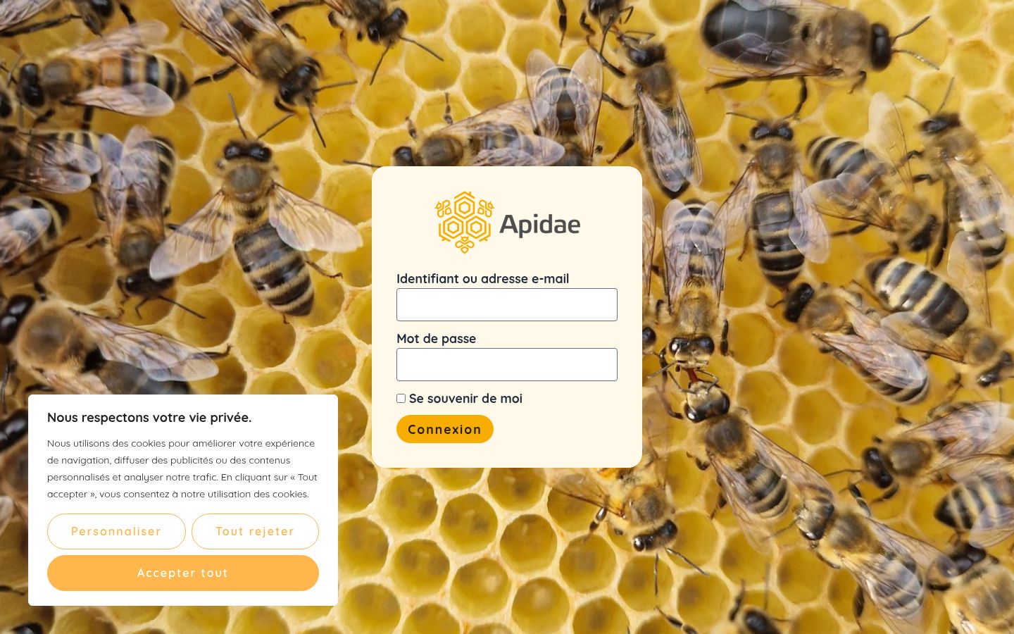 Screenshot of the consent banner shown before any interaction