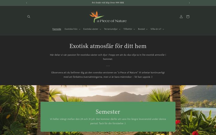 Screenshot of apieceofnature.se