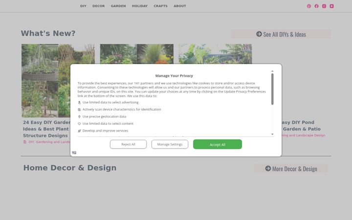 Screenshot of apieceofrainbow.com