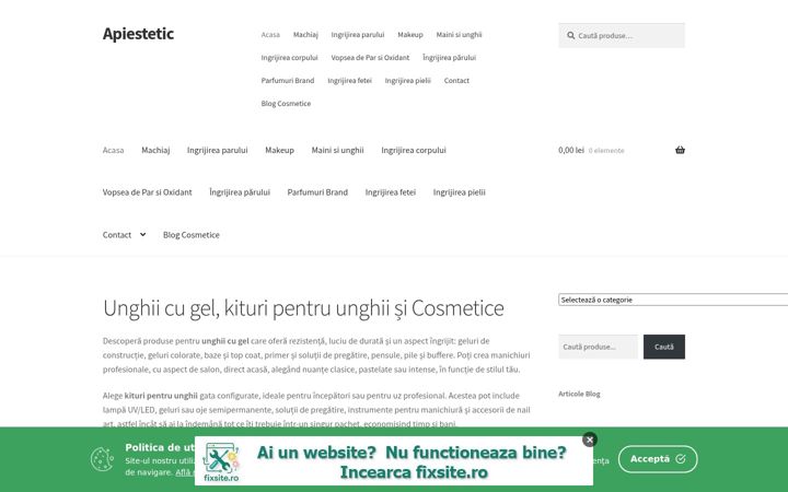 Екранна снимка на apiestetic.ro