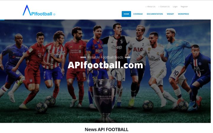 Screenshot of apifootball.com