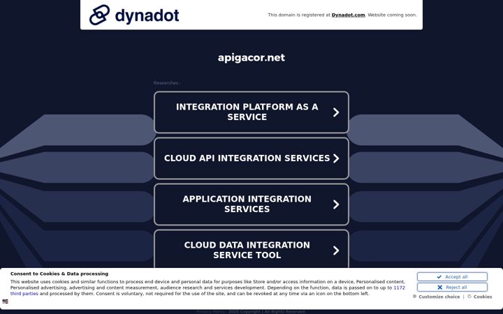 Screenshot of apigacor.net