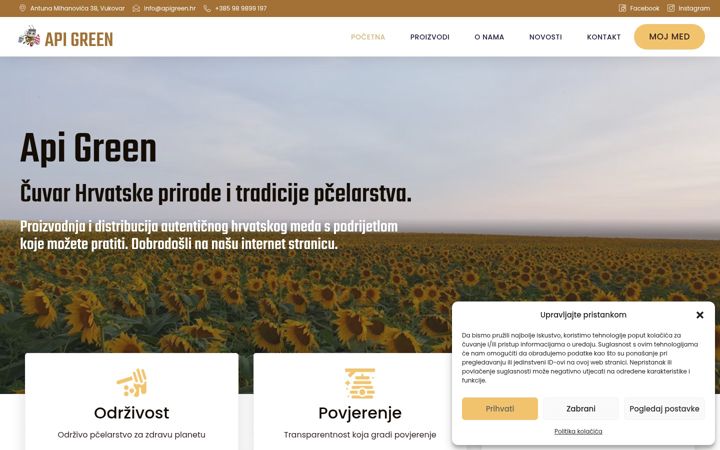 Screenshot of apigreen.hr